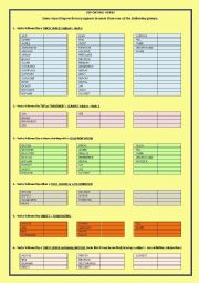 English Worksheet: REPORTING VERBS LIST