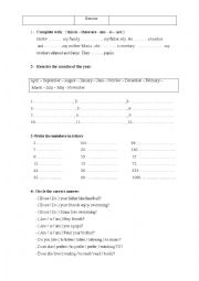 English Worksheet: REVIEW