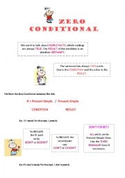 English Worksheet: Zero Conditional Exc