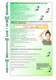 English Worksheet: 93 million miles with a version for kids Theme of a Brazilian soap opera