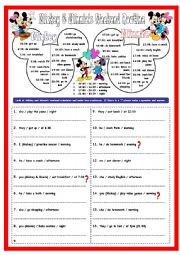 English Worksheet: Simple Present with Basic Verbs - Affirmative, Negative & Interrogative. 1 Page Plus Key 