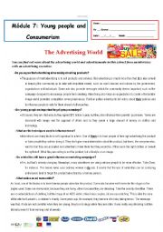 English Worksheet: test - M7 -The advertising World