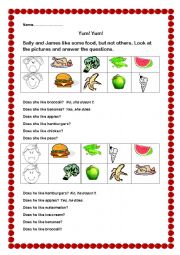 English Worksheet: Yum! Yum!