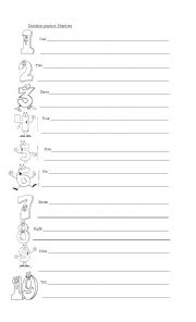 English Worksheet: Dictation practice