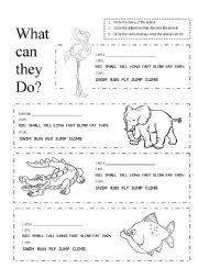 English Worksheet: Describing Wild Animals