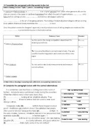 English Worksheet: PATTERN MAKING