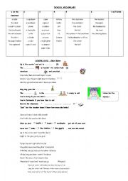 English Worksheet: school vocabulary