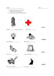 English Worksheet: Minimal Pairs