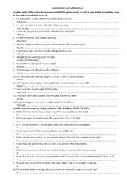 English Worksheet: Exercise on Inversion (2)