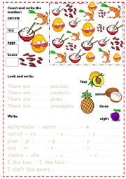 English Worksheet: Food