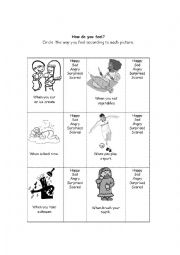 English Worksheet: Feelings