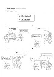 English Worksheet: What is it?