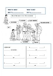 English Worksheet: whos....?