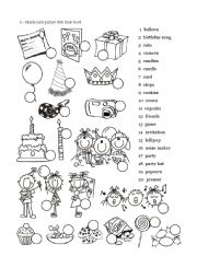 English Worksheet: birthfday vocabulary