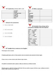 English Worksheet: Diet, Fitness and Health Vocabulary Activities ( part 2)