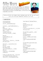 English Worksheet: Troublemaker by Olly Murs