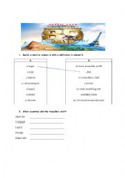 English Worksheet: Around the World in 80 Days Movie Worksheet for Elementaries