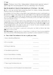English Worksheet: Your favourit room in the house