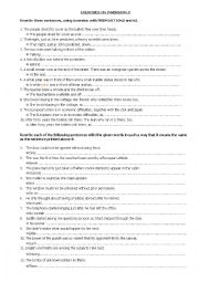 English Worksheet: Exercise on Inversion (3)