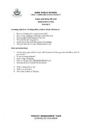 English Worksheet: Listen and Draw