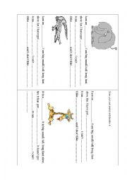 English Worksheet: animal description