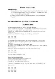 English Worksheet: 93 Million Miles -- Jason Mraz