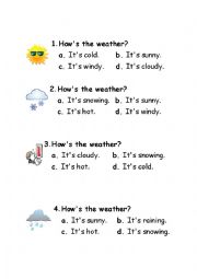 English Worksheet: Weather 