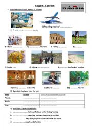 English Worksheet: TOURISM 