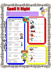 English Worksheet: Spell It Right