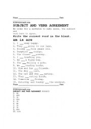 English Worksheet: verb to be