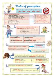 English Worksheet: Verbs of perception