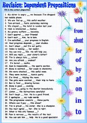 Revision: Dependent Prepositions