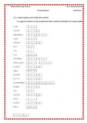 English Worksheet: Friends 8th Form Group Session