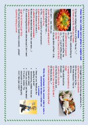 English Worksheet: cooking test