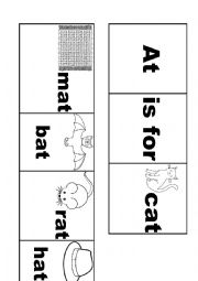 English Worksheet: -at word families