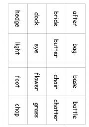 Bingo Compound Words