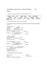 English Worksheet: Somewhere only we know