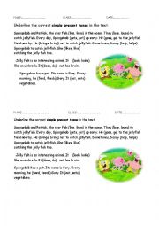 English Worksheet: simple present tense