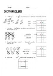 English Worksheet: solving problems