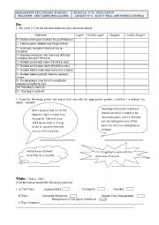 English Worksheet: lesson plan, module n 5: education, lesson n 3: dont tell off unruly pupils( third form, secondary education, Tunisia )