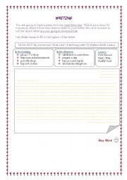 English Worksheet: Writing an informal letter