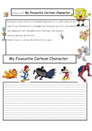 English Worksheet: cartoon character