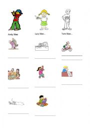 English Worksheet: Activities