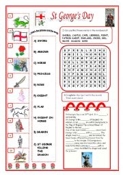 English Worksheet: St Georges Day