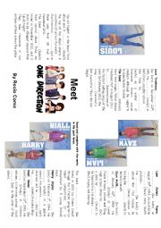 English Worksheet: One Direction Minibook