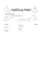 English Worksheet: Spelling bees