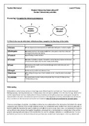 NATURAL versus MAN MADE DISASTERS Module6 Section 3rd year  Tunisian pupils