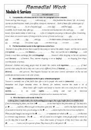 English Worksheet: review