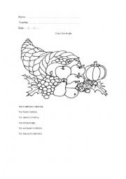 English Worksheet: FRUITS.