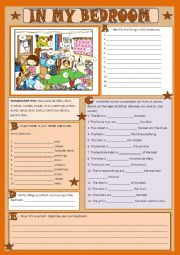 English Worksheet: My bedroom